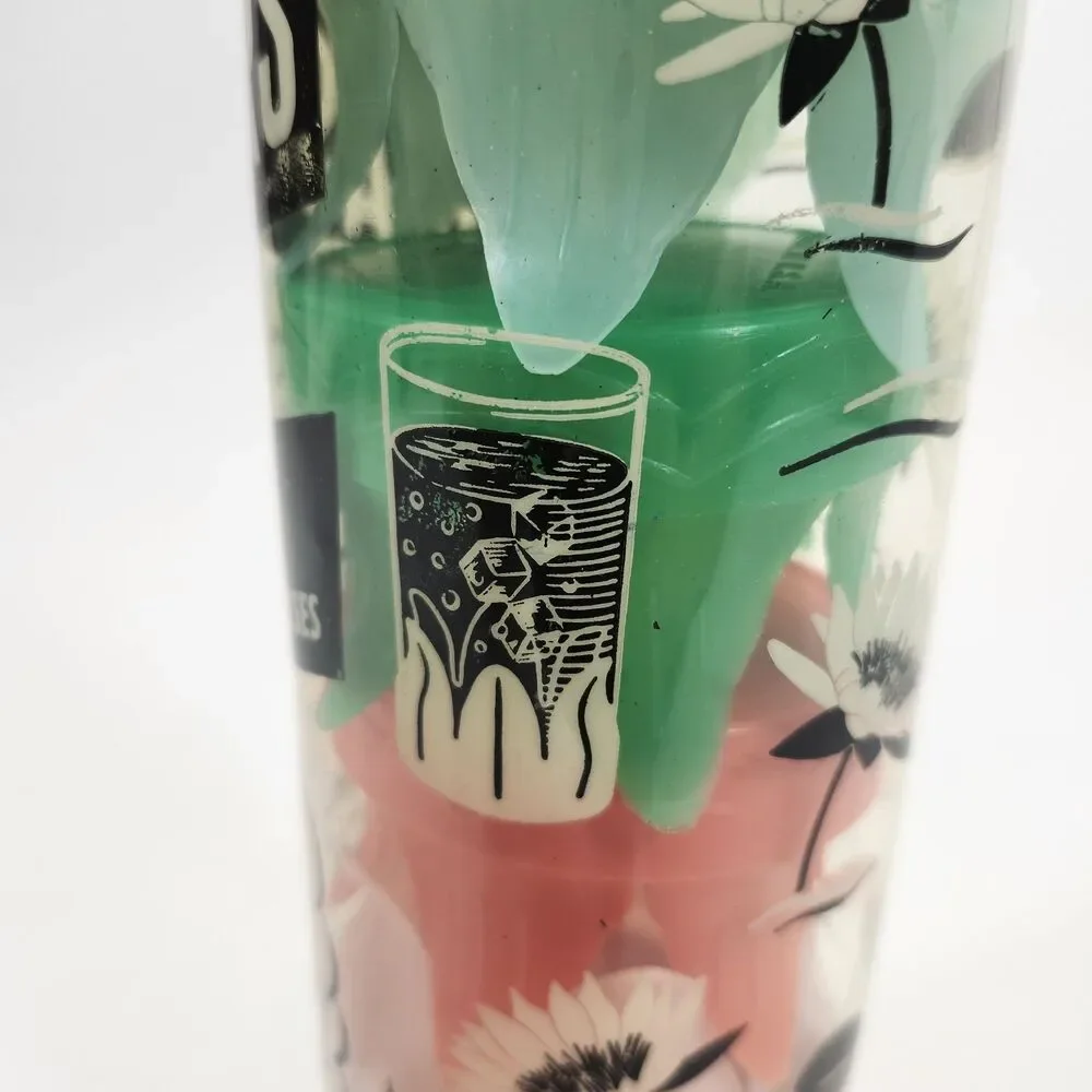Vintage Lotus Flower Coasters Set of 8 Magic Polyethylene MidCenturty Kitch Tiki